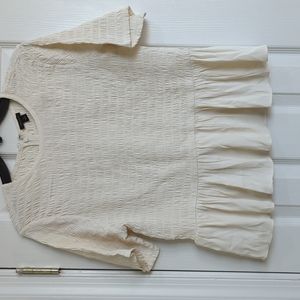 Ann Taylor white ivory shirt, size medium